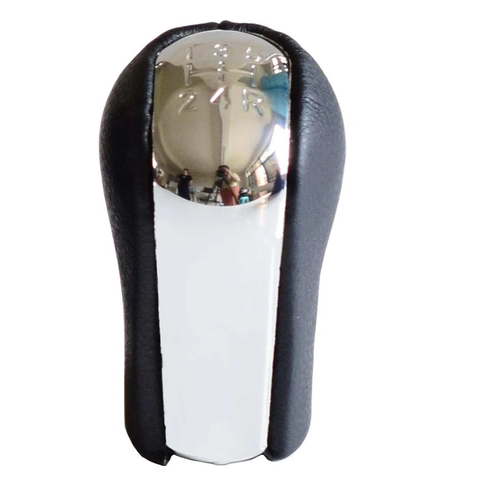 Xexjhqq 5 Speed-Head Gear Stick Knob For Toyota For Corolla For Verso For Rav4 For Yaris 1992-2014 5/6 Speed Chromed Gear Shift Knob Pu Leather Lever Gaiter Boot Cover(5 Speed-Head)