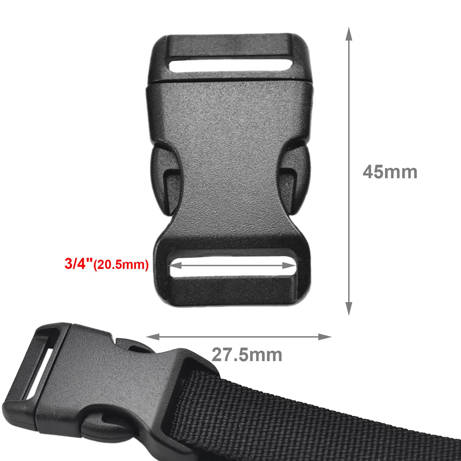 Gebogene Paracord-Armbandschnallen für Paracord-Armbänder, Schnalle, Hundehalsband-Schnalle, Rucksack-Gurt-Zubehör