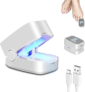 Nail Fungus Device for Toenails & Fingernails, Home Use Toenail Light for Nails, Rechargeable Light Treatment for Thick, Discolored Nails