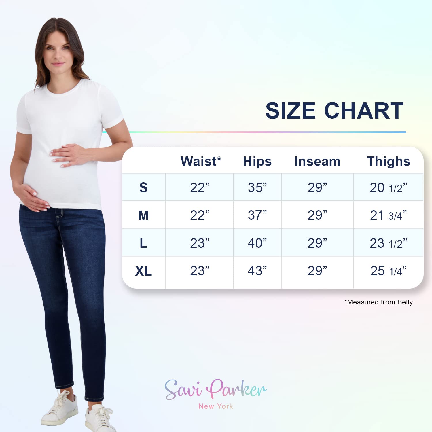 Savi Parker Jeans de Maternidad para Mujer sobre el Vientre - Ropa de Embarazo para Todas Las Estaciones, Pantalones de Maternidad - Entrepierna de 29 Pulgadas, Lavado Oscuro, X-Large