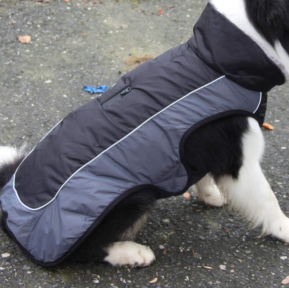 JoyDaog Fleece Collar Dog Coats for Small Dogs,Waterproof Warm Puppy Jacket for Cold Winter,Black M - Image 5