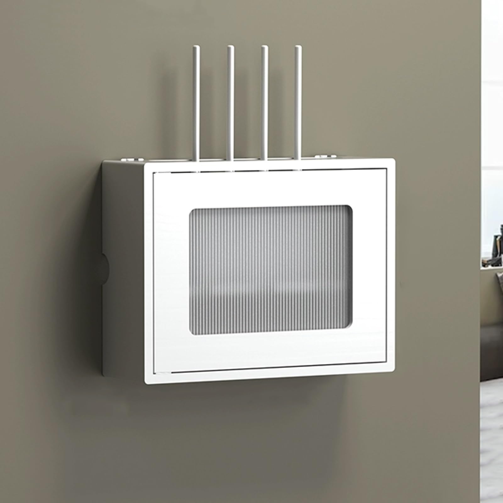 Armoire de rangement minimaliste en bois pour routeur WiFi, étagère murale pour la maison, le salon, la chambre, le bureau, organiser les fils et les appareils