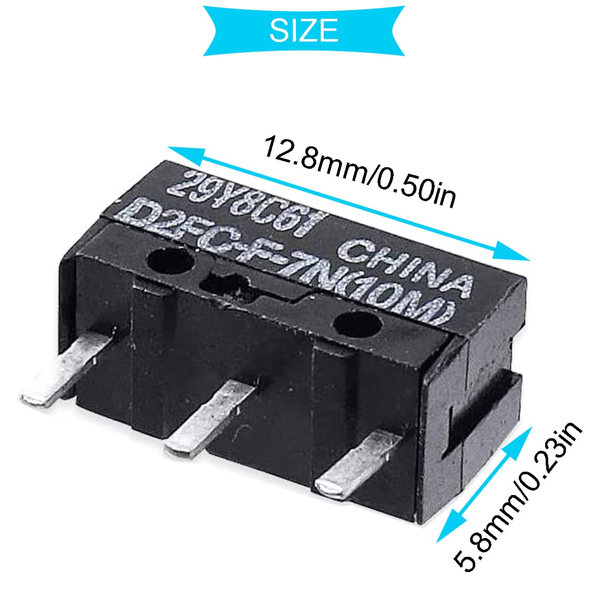 2Pcs OMRON- Mouse Micro Switch D2FC-F-7N Mouse Button Fretting D2FC-E-7N | QA - Foto 3