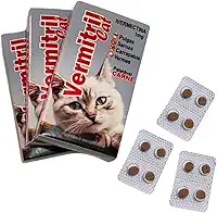 12 Comprimidos Anti Vermes, Carrapatos, Pulgas E Sarnas Para Gatos - Mastigáveis Sabor Carne