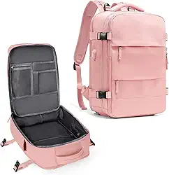 Mochila De Viagem Avião Grande Multifuncional Unissex - Mochila De Mão Com Porta USB, Compartimento para Tênis, Notebook