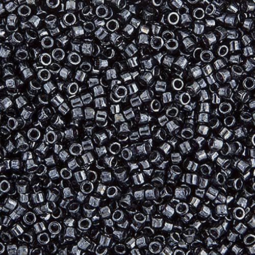 Miyuki Delica Seed Beads 11/0, Gunmetal (DB0001), 50 Grams
