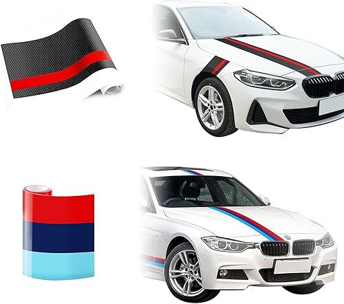 Miniatura 3 de Universal Car Side Stripes Decals & Hood Stickers, Racing Stripes Decals for Cars Body, Auto Side Stickers Stripes, Car Door Decal for All Cars SUV