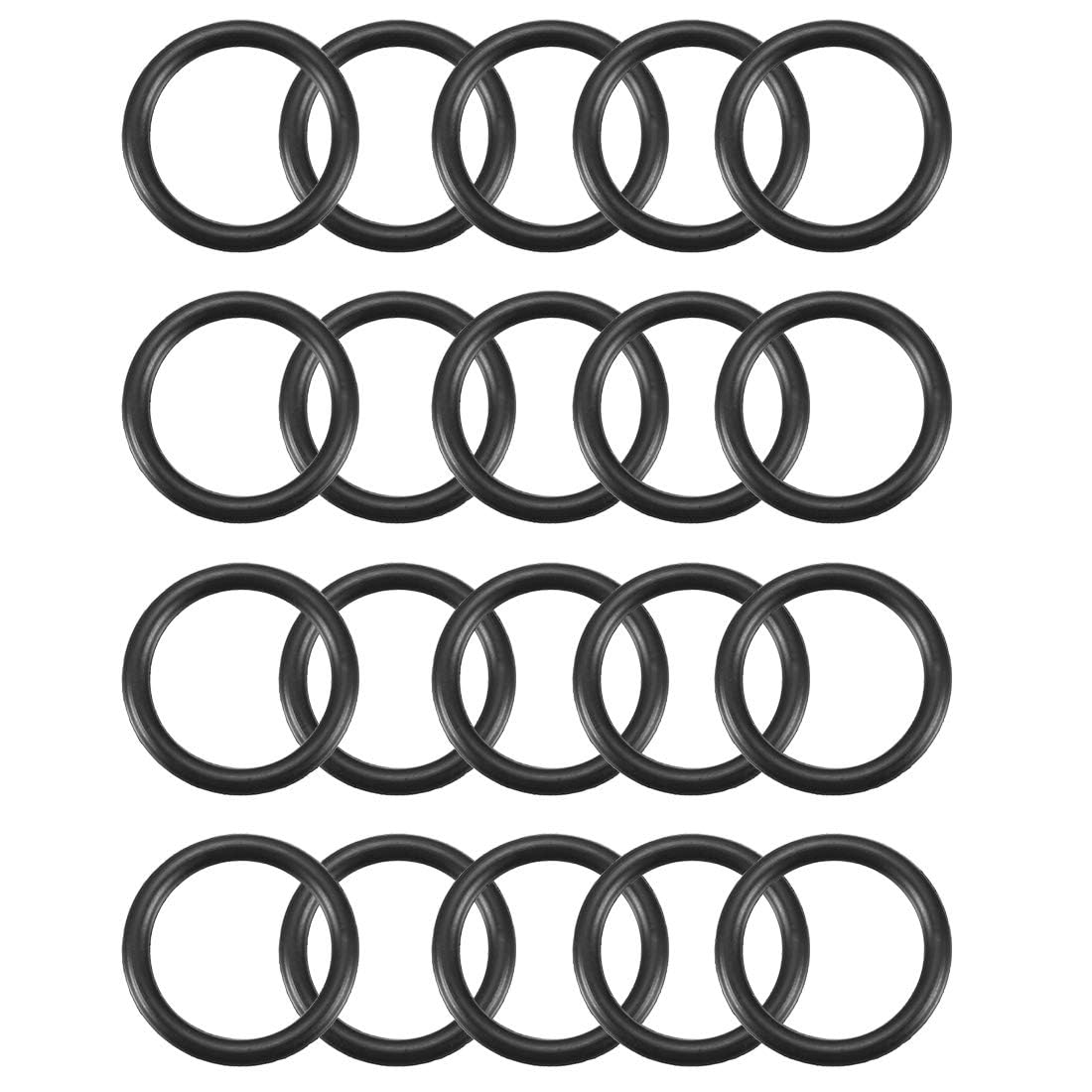 TA-VIGOR 20Pcs Nitrile Rubber O-Rings, 17mm OD 13mm ID 2mm Width Rubber Washers Spacer O-Rings Gasket kit, Metric Sealing Gasket for Hose, Faucet, Automotive, Plumbing