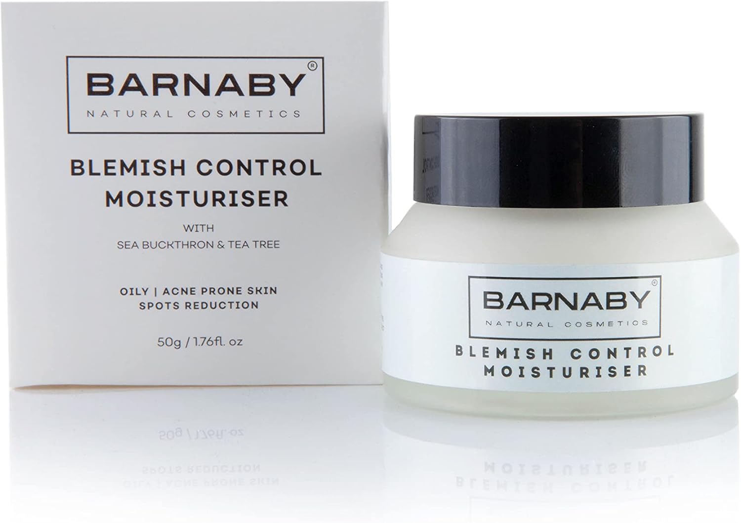 Blemish Control Moisturiser, Barnaby Skincare Reduce Acne, Spots, Imperfections, with Tea Tree for anti-bacterial