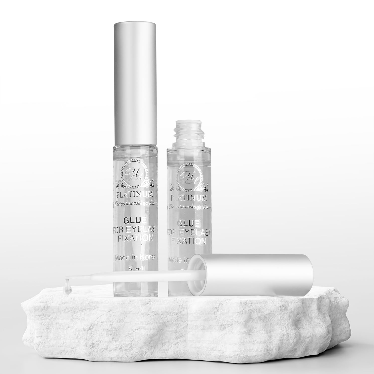 Klej do liftingu/laminacji rzęs PLATINUM by Chetvertinovskaya do klejenia rzęs podczas liftingu, klej do mocowania rzęs na wałku silikonowym, 5 ml przezroczysty