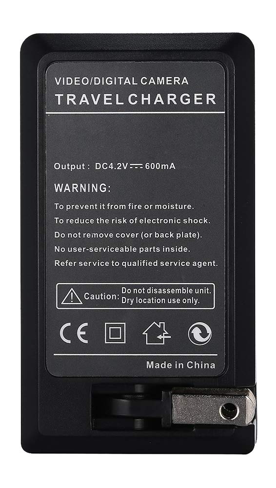 Amsahr PANBLE9 Digital Replacement Mini Battery Travel Charger for Panasonic BLE9, DMW-BLE9, DMW-BLG10 Camera, Gray, 2.54 cm*5.08 cm*2.54 cm