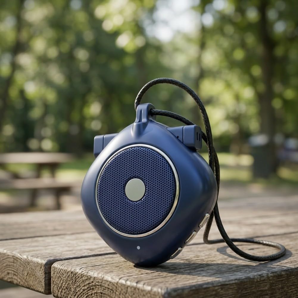 Altoparlante wireless portatile con tecnologia di traduzione live AI | Traduzione AI in tempo reale, supporta più lingue, uscita vocale chiara, connettività wireless, essenziale da viaggio (blu)