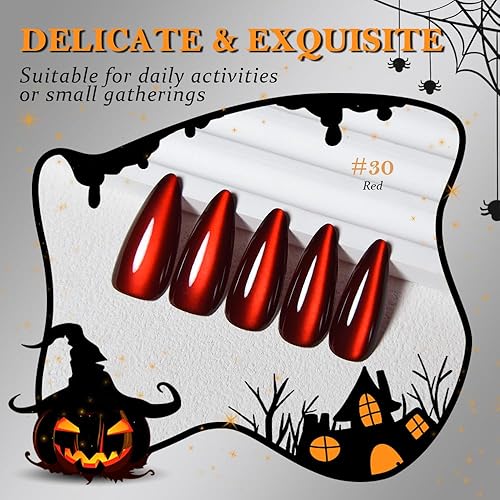 Vista 471 de evpct-Kit de 2 piezas de polvo metálico dorado y plateado con efecto espejo cromado para uñas; pigmento de uñas holográfico iridiscente camaleónico