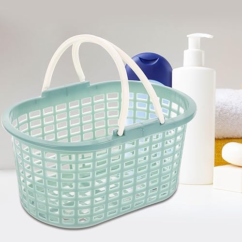 Miniatura 4 de Alipis 3 cestas de ducha portátil con asa, organizador de plástico, bolsa de tocador, caja de recogida de pícnic, cesta para baño, dormitorio
