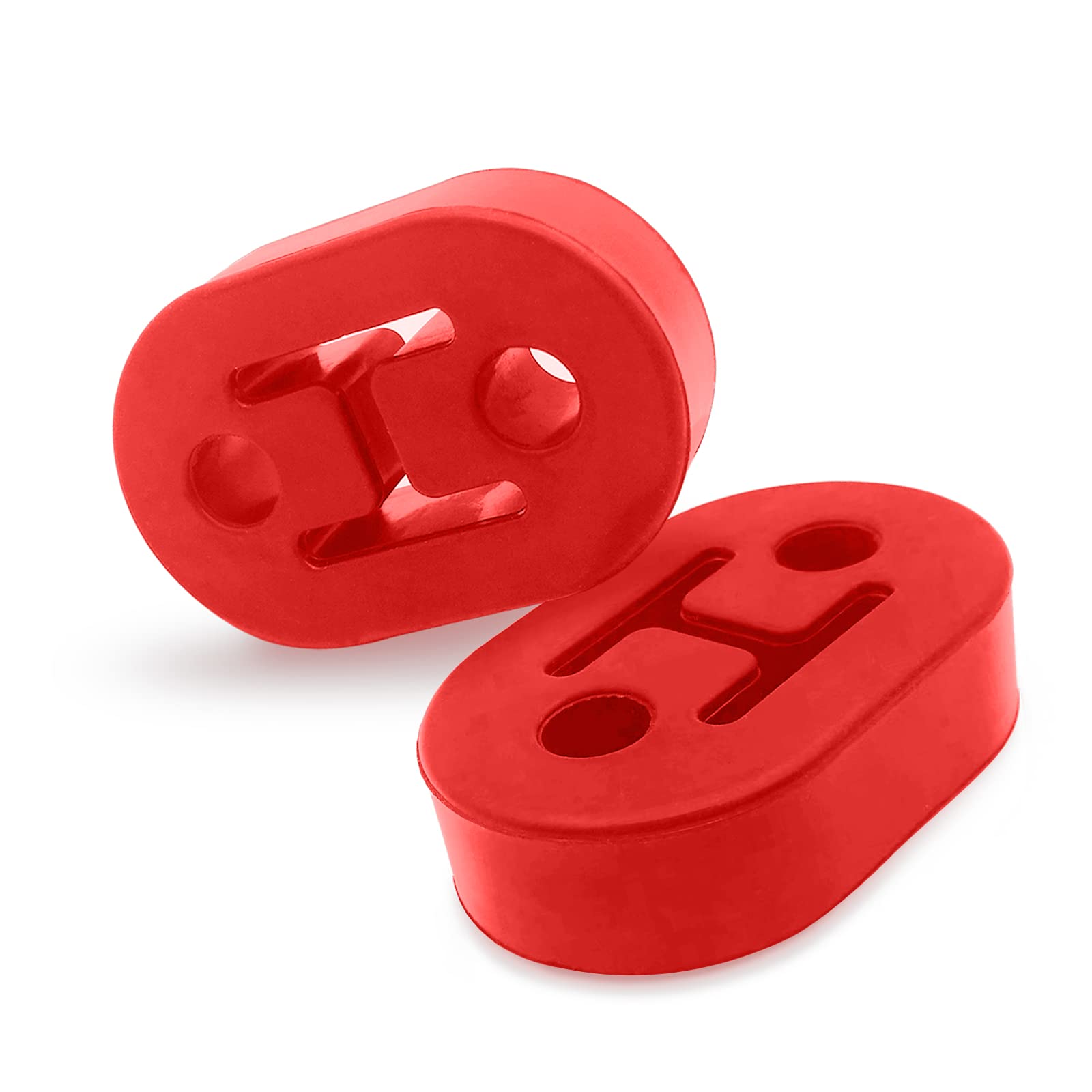 2Pcs Adjustable EPDM 4 Hole Exhaust Hanger Car Gadget - 12mm Hole (4.27x 1.74 X 0.8inch) Shock Absorb Bushing Muffler Insulator Bracket Universal Fit Car Truck SUV