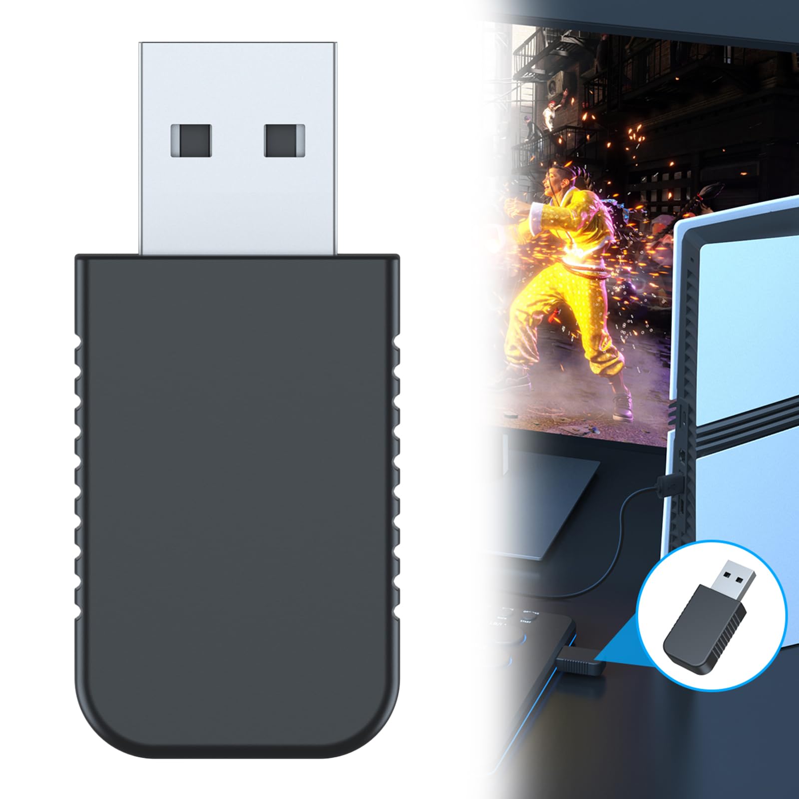 Adattatore di ingresso da gioco, convertitore plug-and-play per tastiera e mouse, adattatore controller a bassa latenza 1000 Hz per FPS competitivi e giochi di combattimento