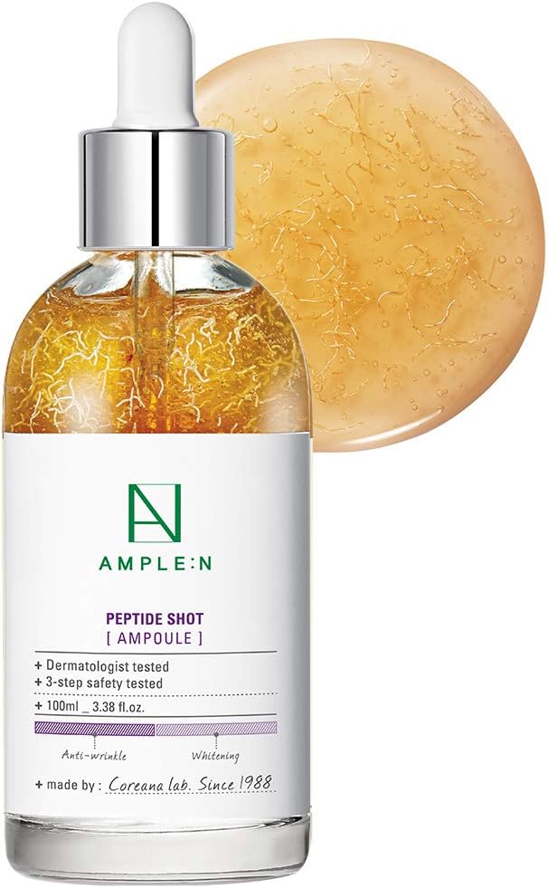 - AMPLE:N Peptide Shot Ampoule - Anti-Aging Face Ampoule with Peptide Threads to Minimize Wrinkles and Improve Firmness - Peptide Serum to Lift Sagging Skin - Visibly Plump, 3.38 fl. oz.