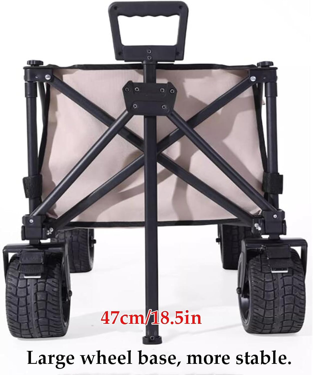 TREPPE Carrito Trolley Plegable 150 kg – Ruedas 360° Todo Terreno, Mango Ajustable, Acero Carbono – Ideal Playa, Camping, Picnic y Mercado
