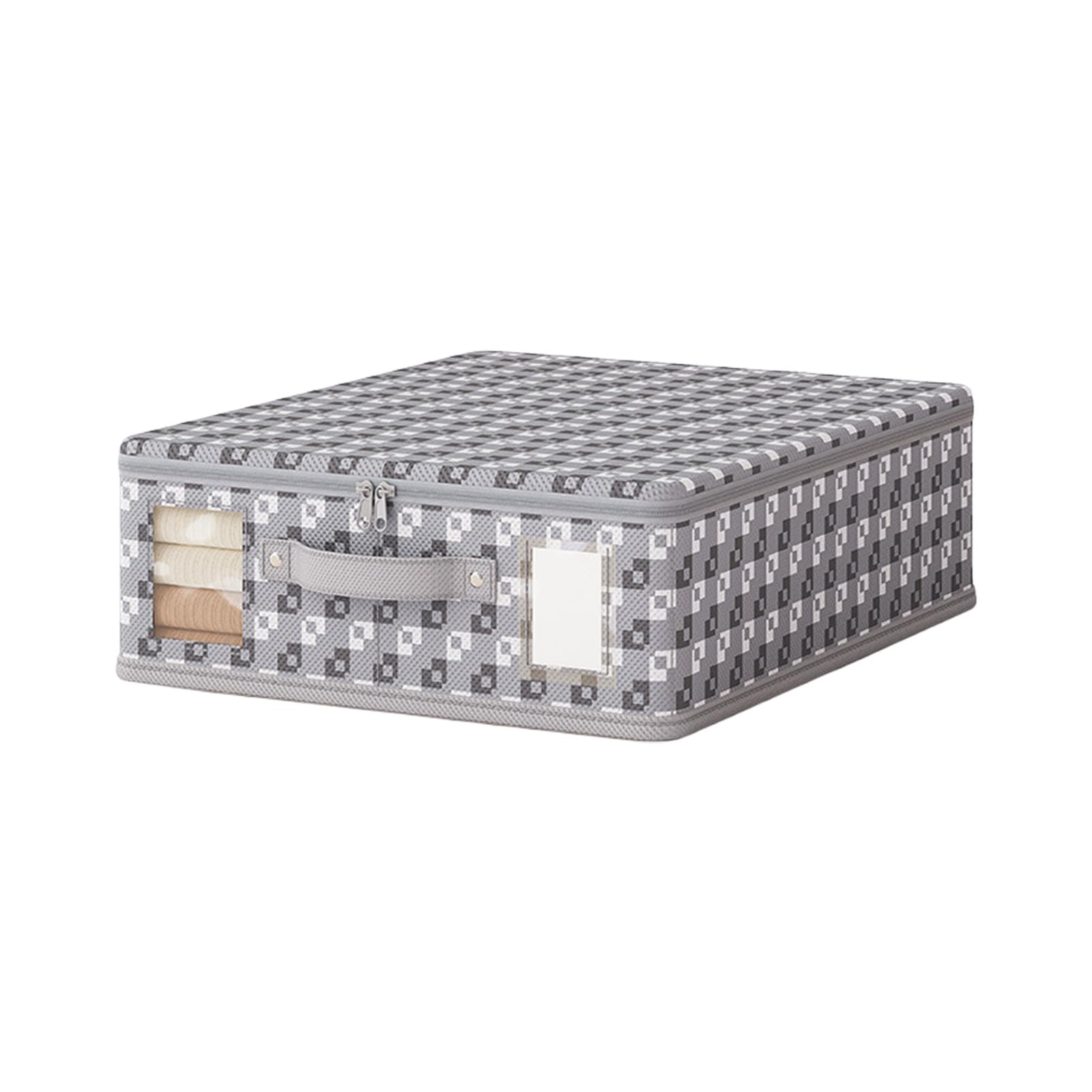 HDOYTXXM Clothes Storage Container, Zippered Nonwoven Box for Home Organization & Space Optimization Foldable Storage Box with Zippered Lid