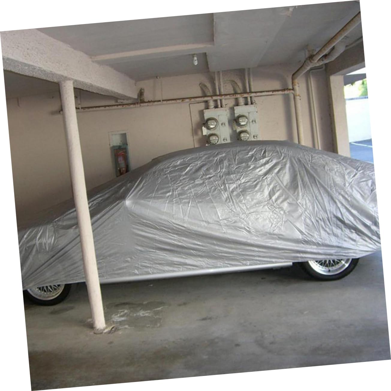 PRETYZOOM Universal Waterproof Car Cover All-Weather Protection for Outdoor Use Dustproof Sunscreen Cover for Summer Fits Most Cars — view 5