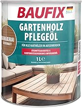 BAUFIX Gartenholz-Pflegeöl bangkirai, seidenmatt, 1 Liter, lösemittelhaltiges Holzöl für den Außenbereich, mit Imprägnierwirkung