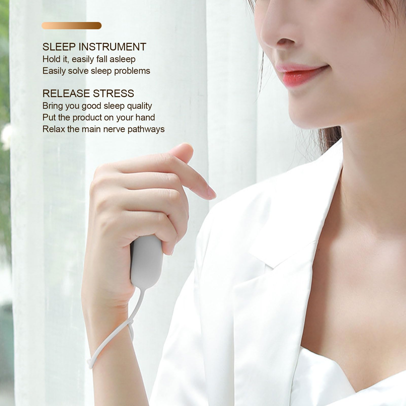 Appareil d'aide au sommeil, transport calme pour adultes, soulagement de l'anxiété, solution d'insomnie à micro-courants rechargeable par USB, aide au sommeil portable pour améliorer le sommeil