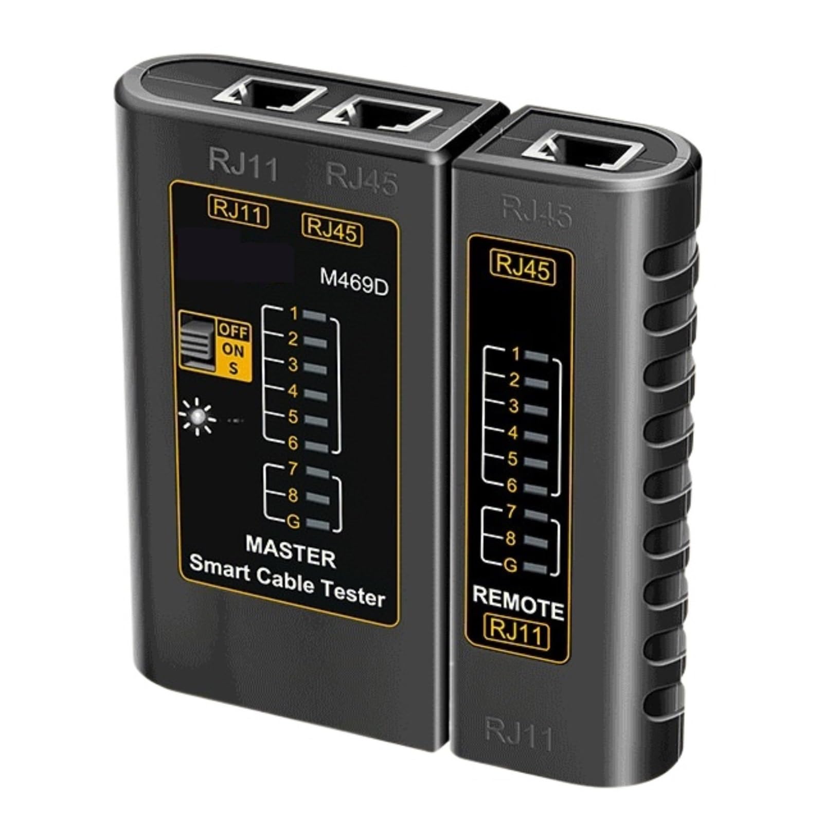 Tester Kabli LAN Tester Kabli Sieciowych Tester Kabli Narzędzia Sieciowe Konserwacja Sieci Lekki, PrzenośNy,(Black)