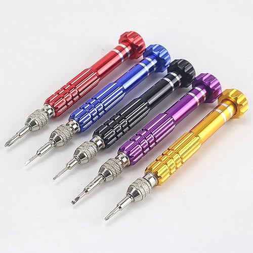 Miniatura 4 de Juego de destornilladores pequeños multifuncionales 6 en 1, destornillador para gafas, mini kit de reparación de destornilladores para lentes, kit