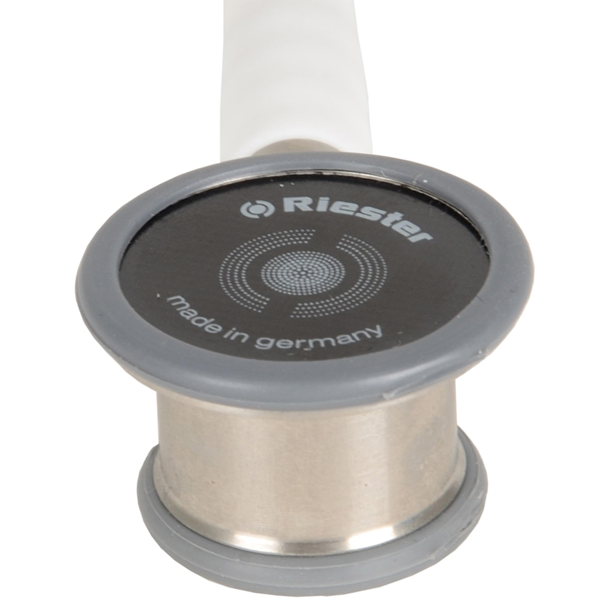 Riester - Estetoscopio Duplex 2.0, alto rendimiento acústico, con placa por nombre, aceitunas de recambio y membrana, acero inoxidable, neonatal, blanco, 32340