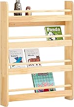 SoBuy Children's Bookcase Montessori Bookcase Children's Bookcase with 4 Shelves Organizer Toys Shelf Children's Room Natural 60 x 12 x 80 cm KMB08-K-N