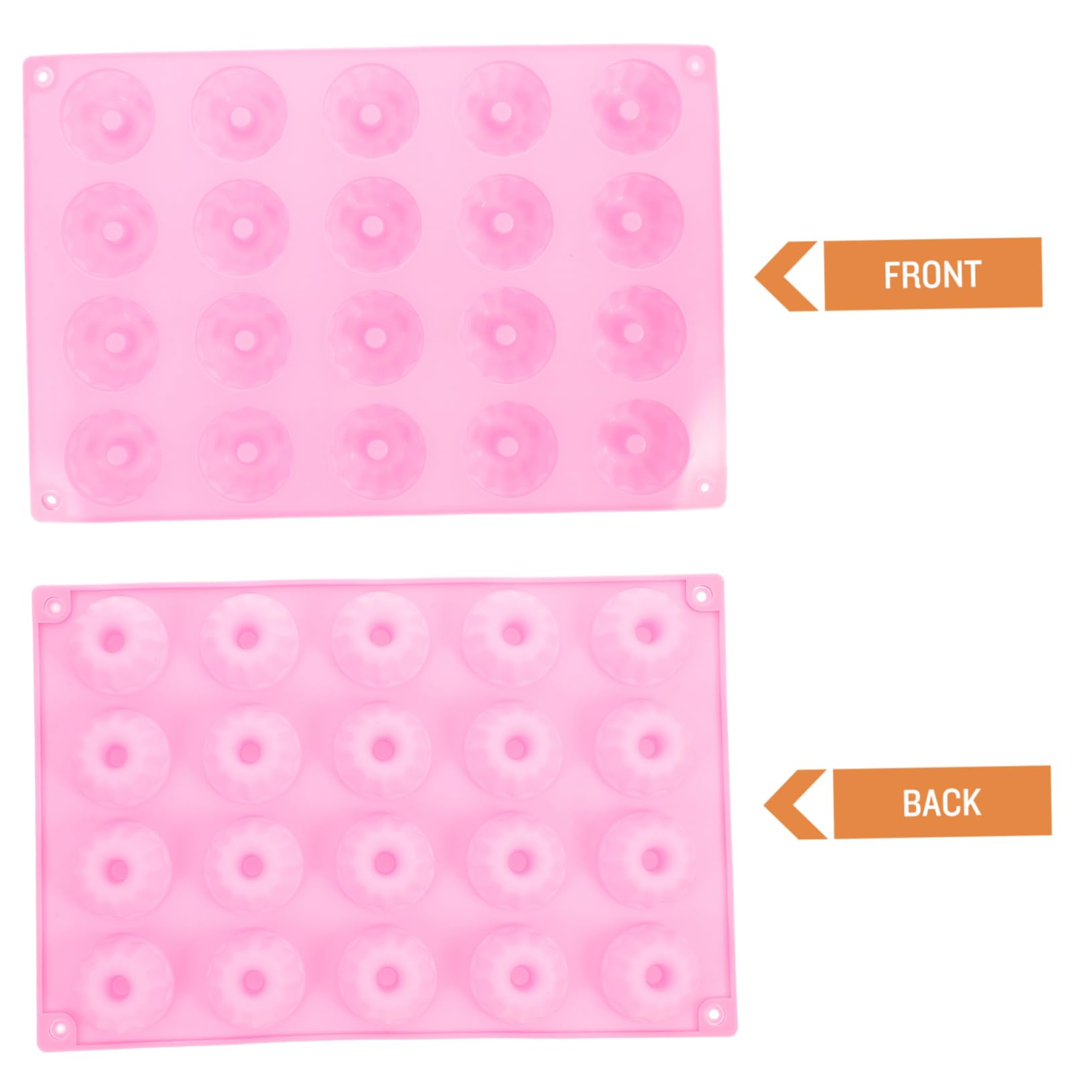 TOYANDONA Molde de Silicona Apto para Horno y Refrigerador para Pasteles 20 Cavidades Adecuado para Hornear Muffins y Alimentos Preparados