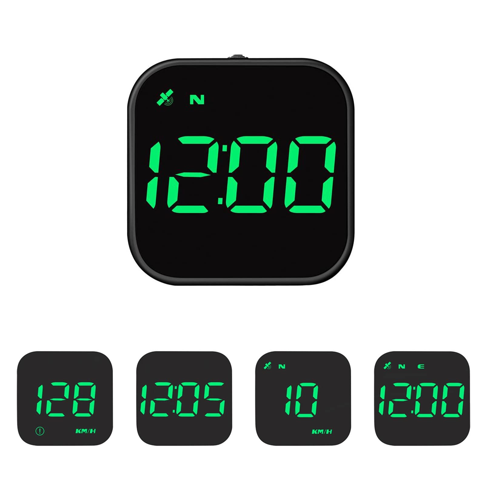 Car HUD GPS Smart Tachimetro Display KMH/MPH, iKiKin 2.0'' Display LCD con Avviso di Fatica Navigazione Bussola Avviso di Velocità per Tutti i Veicoli（Verde）