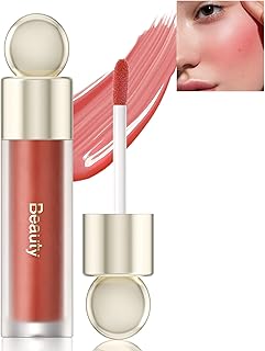 Red Liquid Blush for Cheeks,Xcreando Soft Cream Blush,Matte Effect Natural Blush Tint with Dewy Finish Long-Wearing Cheek Tint Blendable Blush Oil for Face Makeup(Sweat Bean)