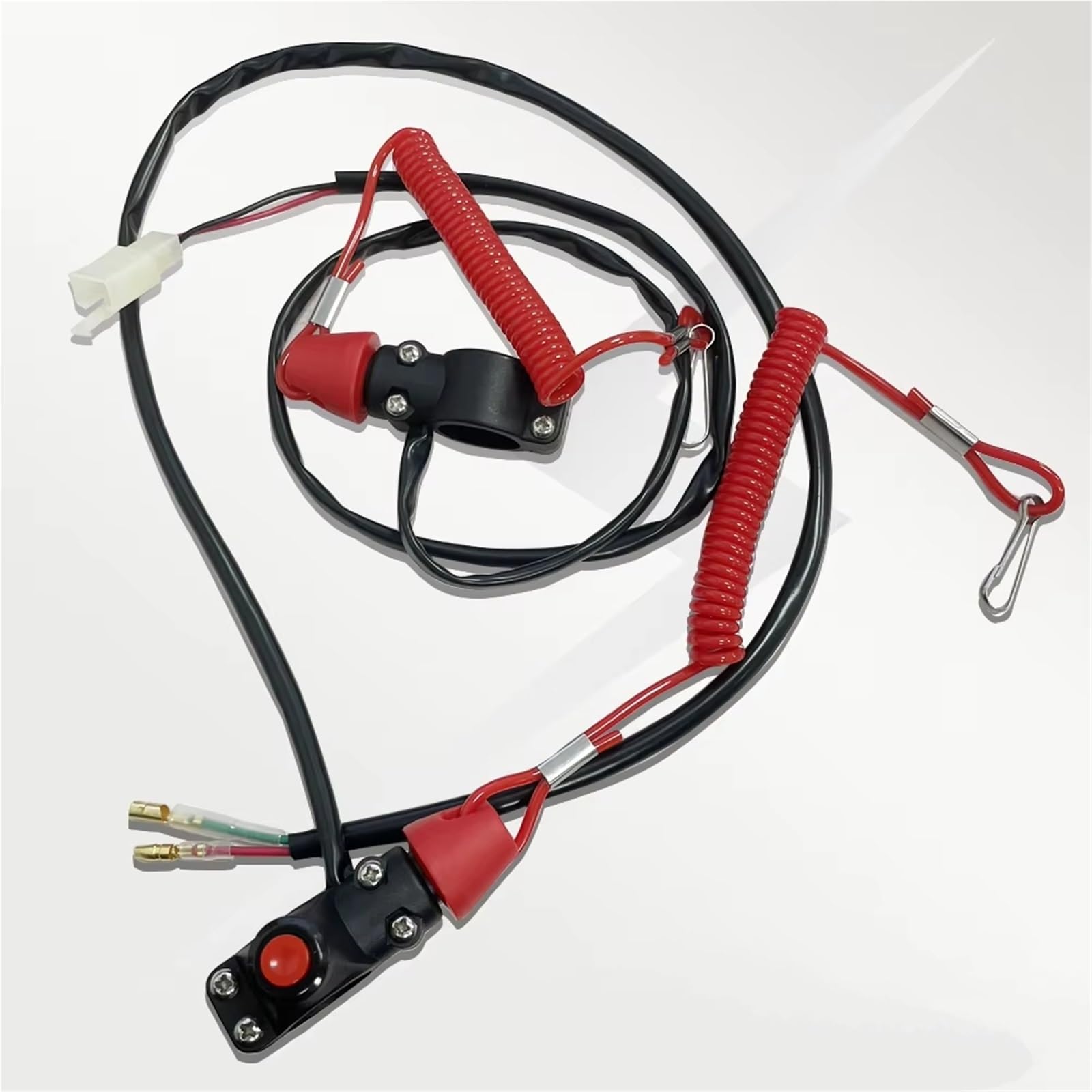7/8 Pollici 22mm Interruttore Di Arresto Di Emergenza Per Moto Pulsante Per ATV Moto Barca Motore Per Scooter Blocchetto Accensione(1 Set)