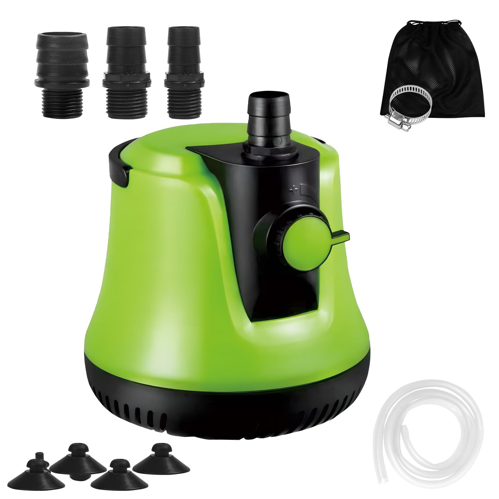 Onlit 水中ポンプ 底部入水式 吐出量5000L/H 起動水位5cm 最低水位1cm 吐出量調整可能 最大揚程4.5M 低騒音 循環ポンプ 清水用 海水用 家庭 お風呂 水槽 水族館 水耕栽培 日本語取扱説明書 (PSB-DXTJ-5000B)