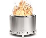 OutVue 22 inch Stainless Steel Smokeless Fire Pit, Outdoor Smokeless Firepit, Wood Burning Fire Pits for Camping, Bonfire, Low Smoke Firepit for Outside (Vertical Hole)