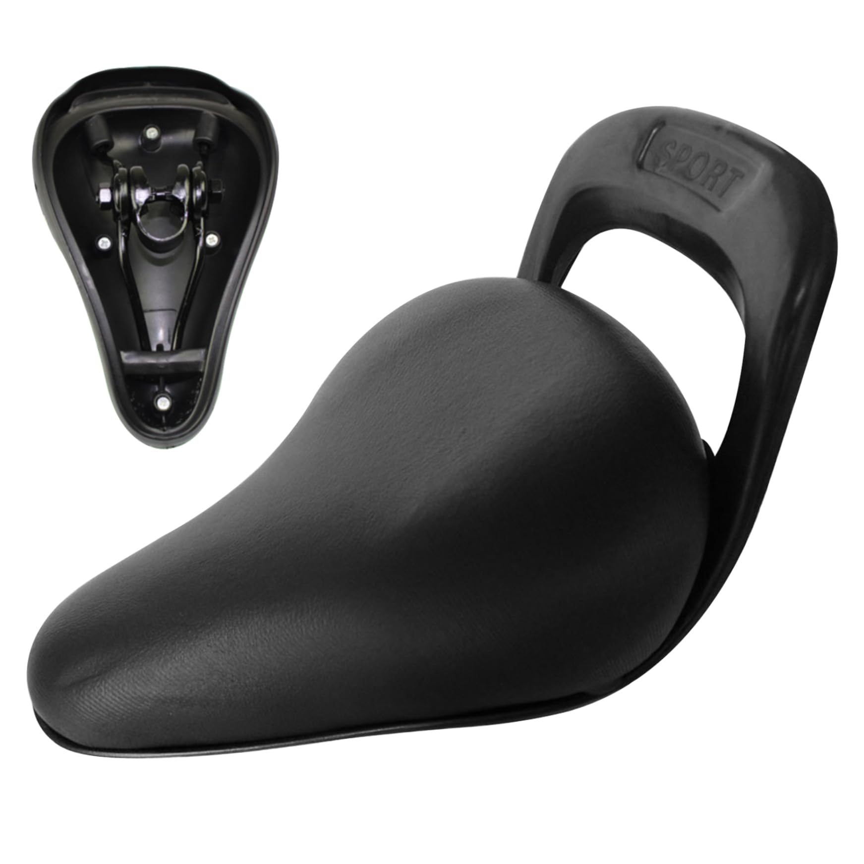 Selle Vélo Enfant Rembourrée – PU + Fer – Tube 1,6 Cm – Confort Longues Distances – Rouge Ou Noir