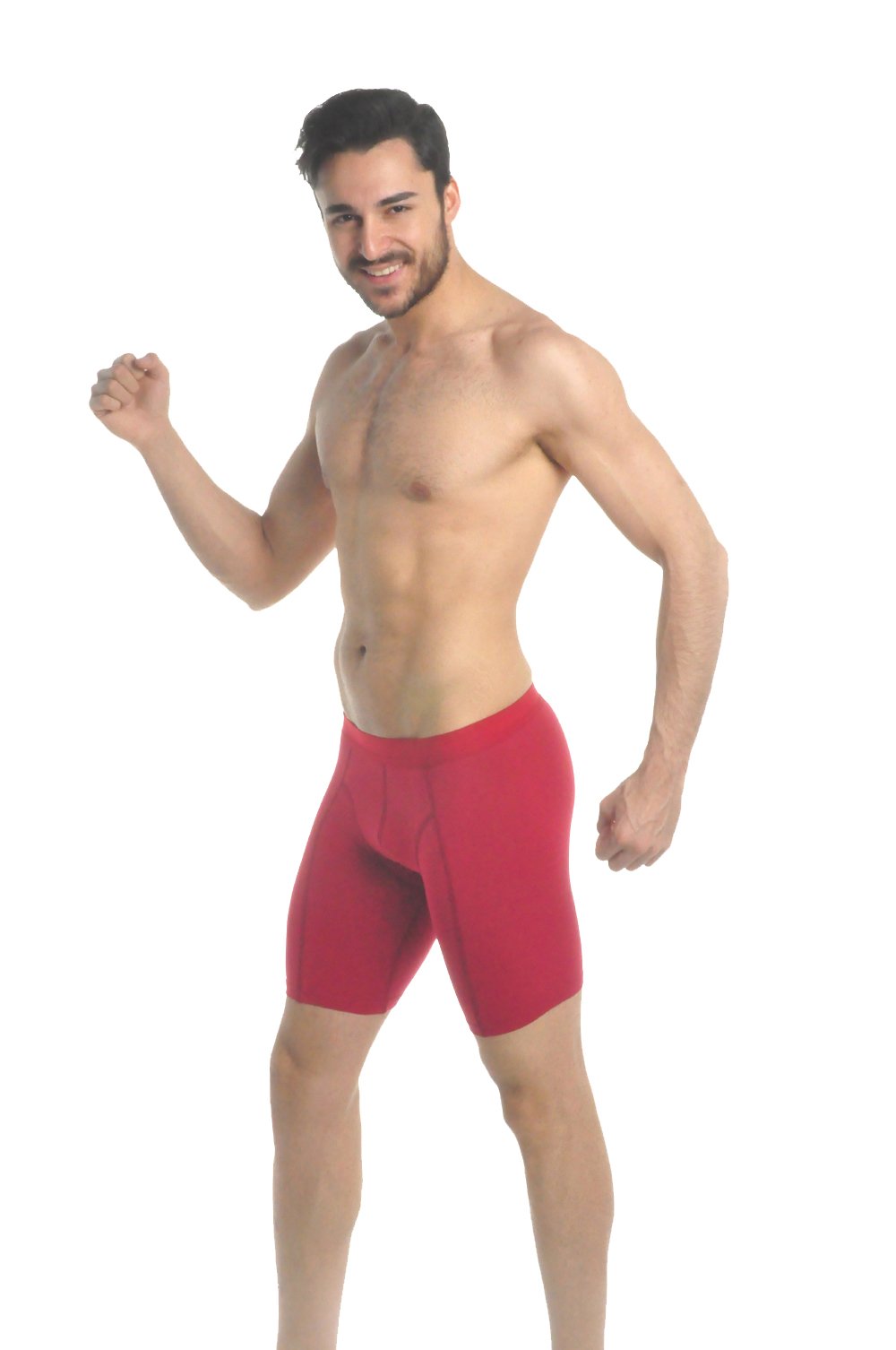 elegance1234 Men`s Active-wear Soft Cotton Extra Long Leg Boxers Ref:1150 (XXXX-Large, Burgundy)