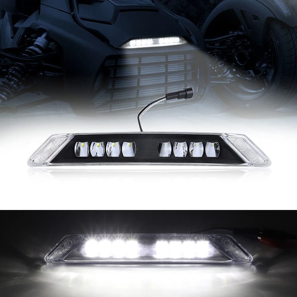 VVEDIK 1Pièces 20W Lumière Blanche Led Lumière Avant 12V Feux Diurnes Pour 2020 Pour Can Am Pour Spyder Pour RT 219400991 Accessoires De Voiture
