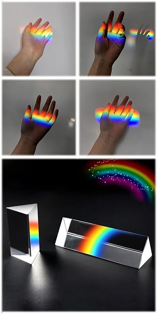 Foto 8 de 8 de ZHYUAN 15CM Prisma Óptico Portátil,Prisma Fotografía,PrismaTriangular de Cristal,PrismaLuz Arco…