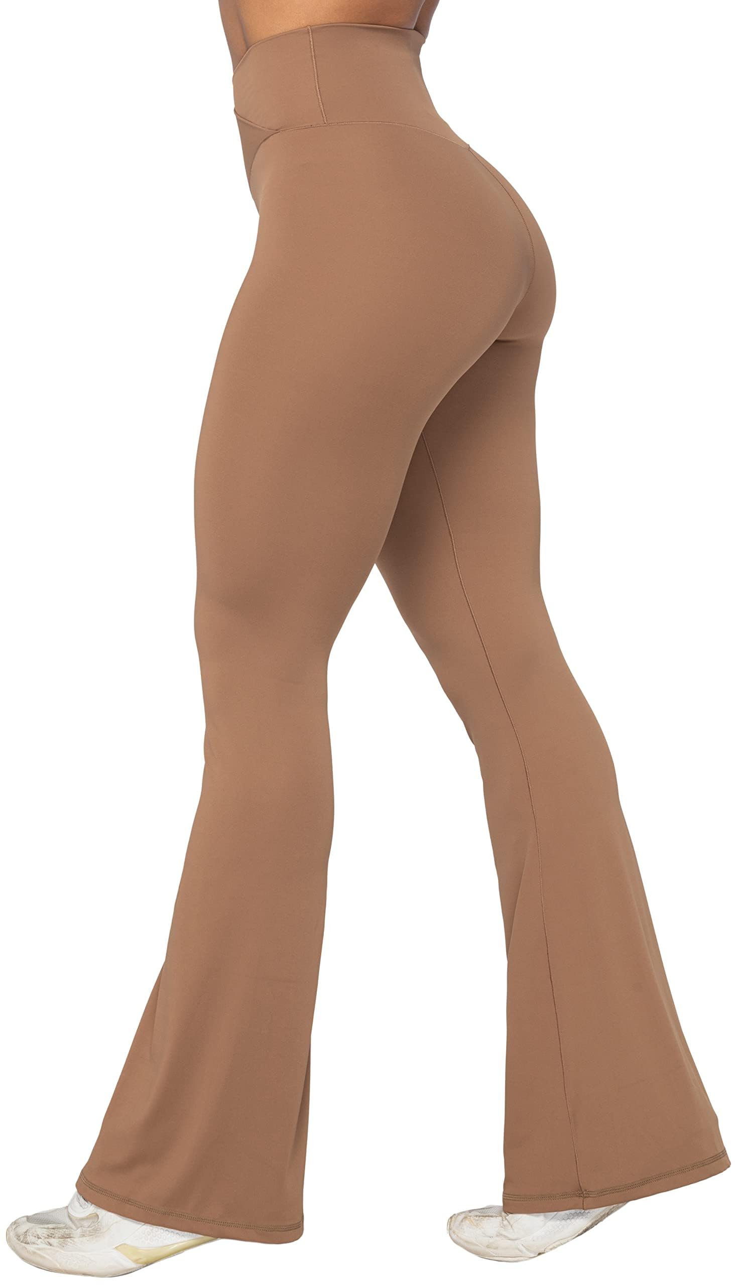 Sunzel Flare Leggings for Women, Crossover Yoga Pants with Tummy Control