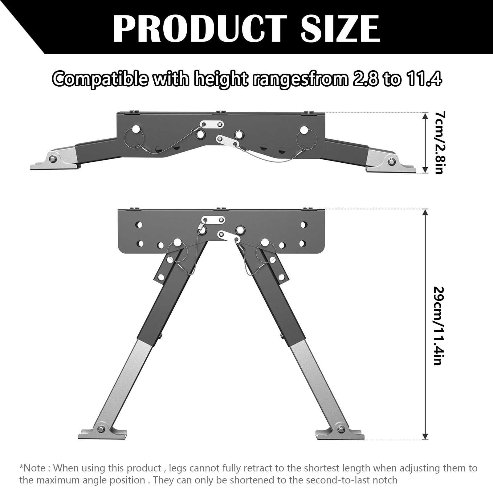 Aisny Kit Stabilisateur Marche pour RV, Accessoires RV pour Remorques Voyage Et Camping Cars Hauteur Réglable 7cm à 29cm Accessoires Camping Car pour Marches Extérieures à Ranger sans Retirer