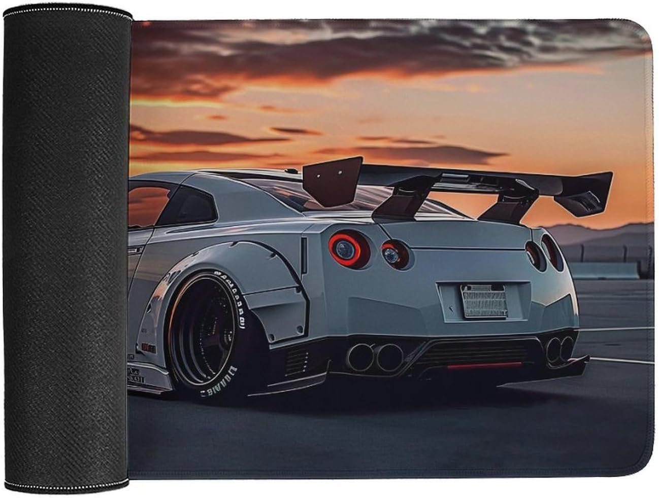 Large Mouse Pad JDM Car R35 Static Sport Sunset Desk Mat Computer Accessories Gaming Office Organizers Supplies Decor Essentials Keyboard Pads for Desk Rubber 40X80cm