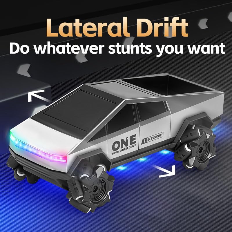 Image of Off Roader Rechargeable Remote Control Car | RC Car Monster Truck | 4 Headlight Modes | Lithium Battery | C-Type Charging | 2.4GHz Remote Controller Race-Ready (Cyber Drift - Ts2a803)