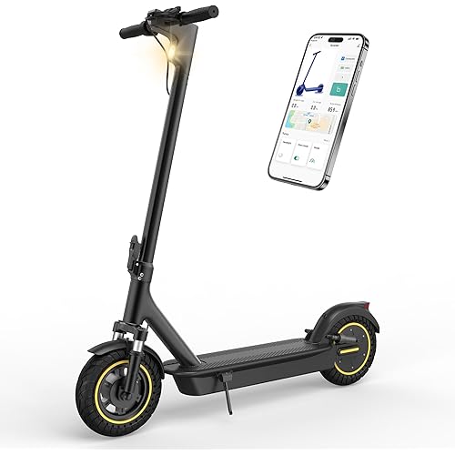 MAXSHOT Electric Scooter Adults, Foldable Electric Scooter with Seat & Basket, 750W Peak Motor, 48V 10.4Ah Battery, 14" Tires, Vicont APP Control, Dual Suspension, Electronic Lock