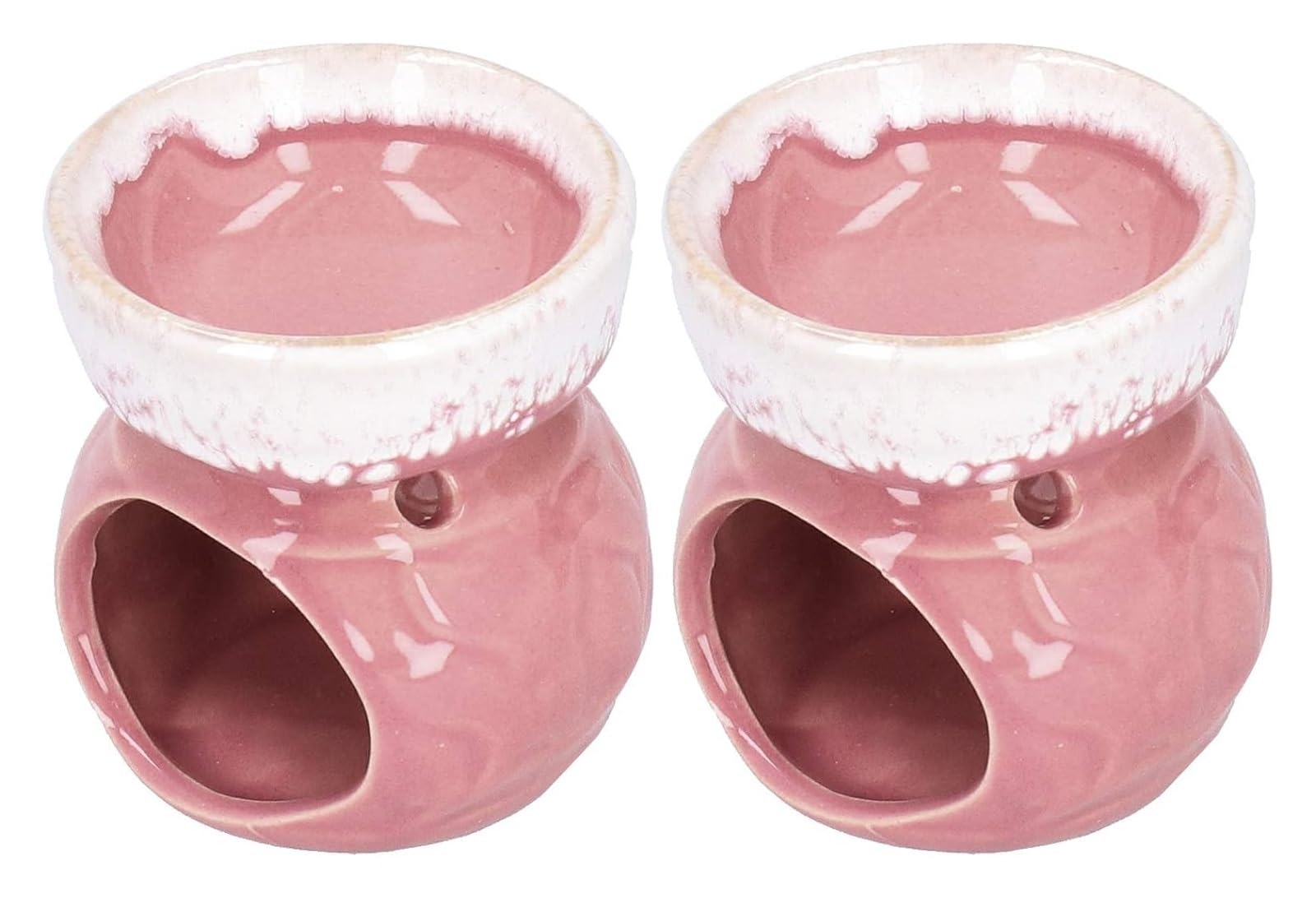 2 Stück Diffusor for ätherische Öle, Keramikbrenner, Keramikduftlampe, dekorativer Aromatherapie-HerdofenJYRS ，Brenner für ätherisches Öl(Roze)