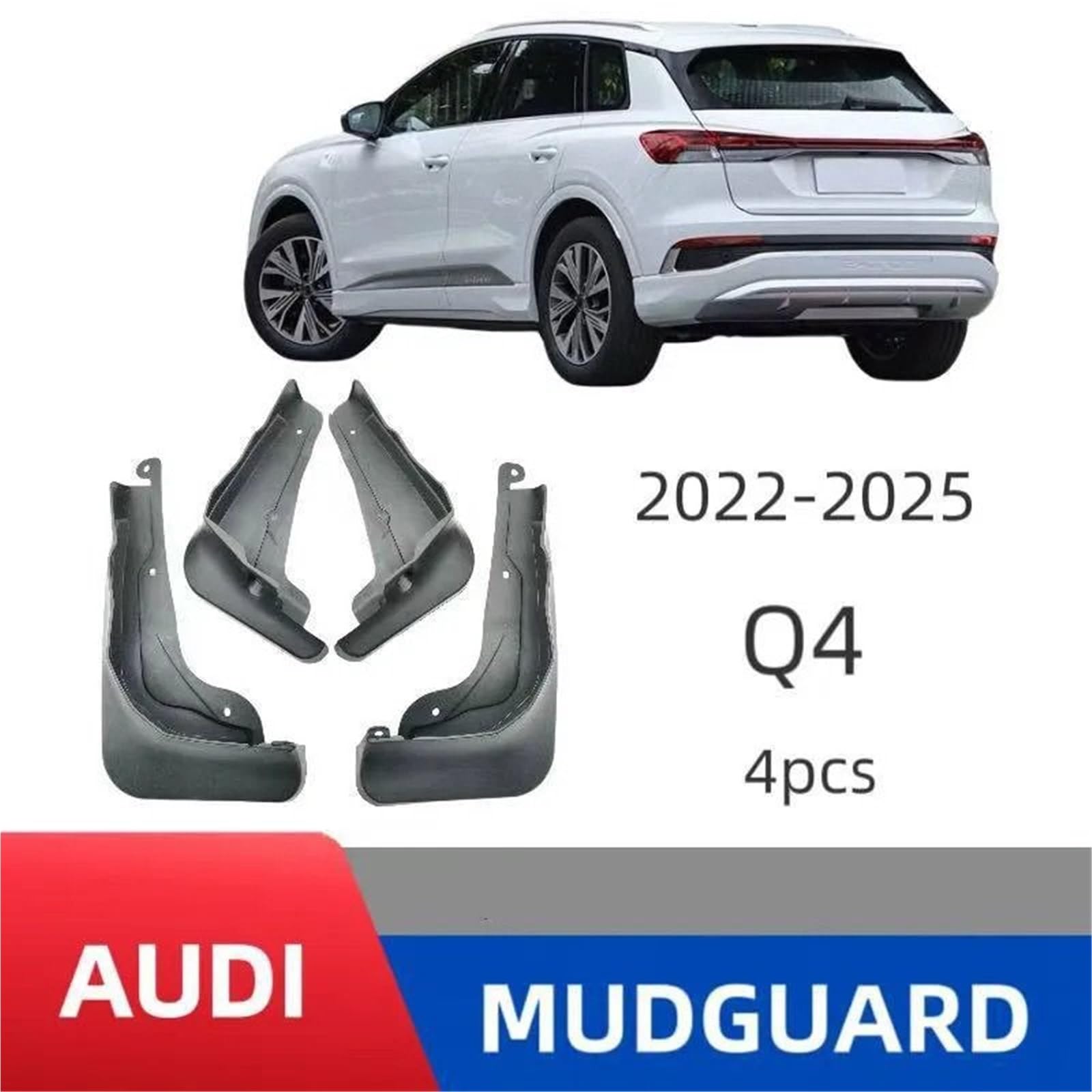 nakładki na błotniki Pasuje do Audi Q4 2022-2025 Osłona błotników samochodowych Przednie i tylne części Odporne na zachlapania