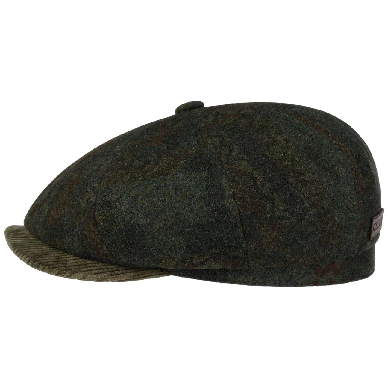Stetson Hatteras Dark Paisley płaska czapka z daszkiem, męska czapka balonowa, wyprodukowana w UE, z daszkiem, na jesień, zimę, jesień i zimę