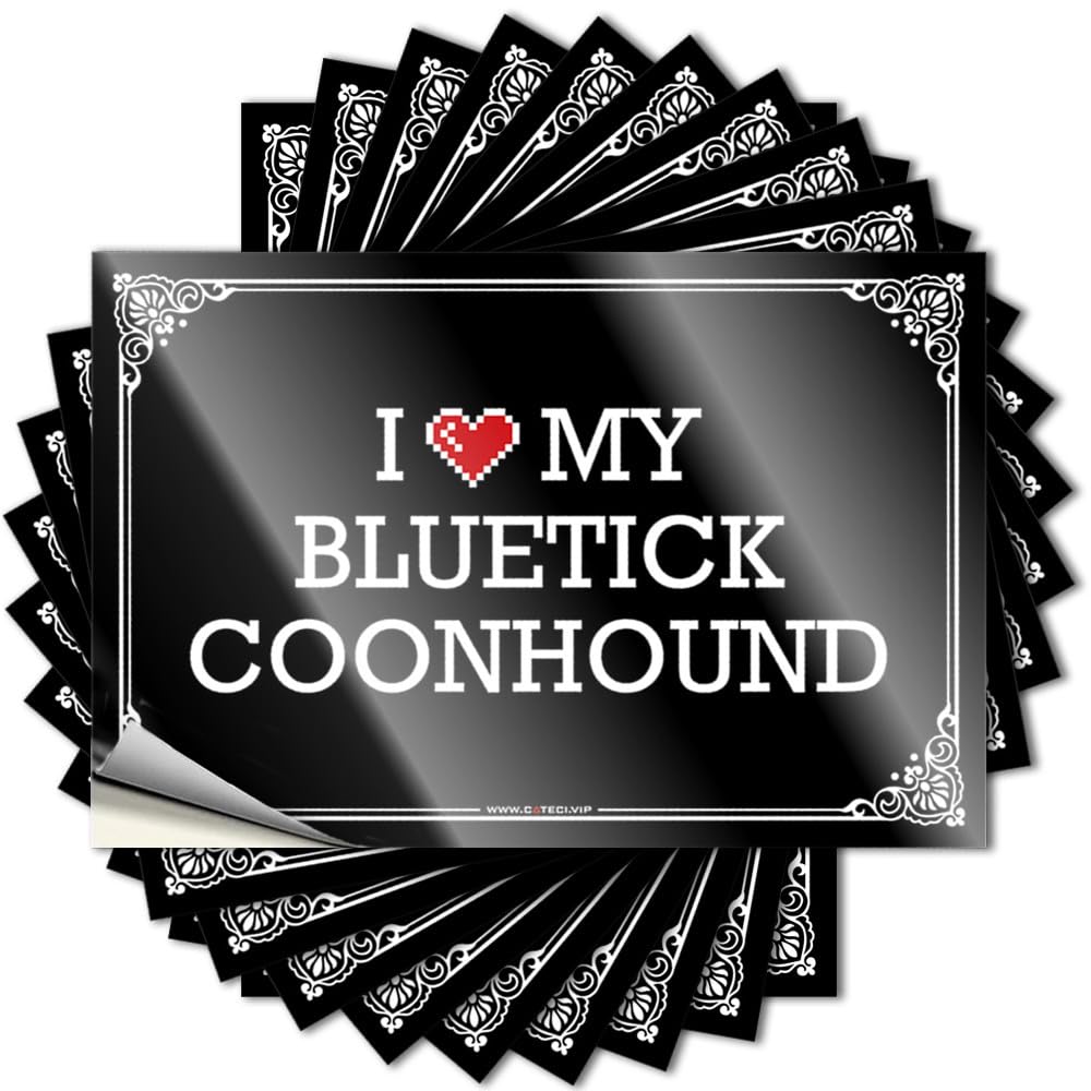 Decals Bar Room Decor Interior Good Helmet I Love My Bluetick Coonhound - Scratch Resistant Stickers(12X18CM)