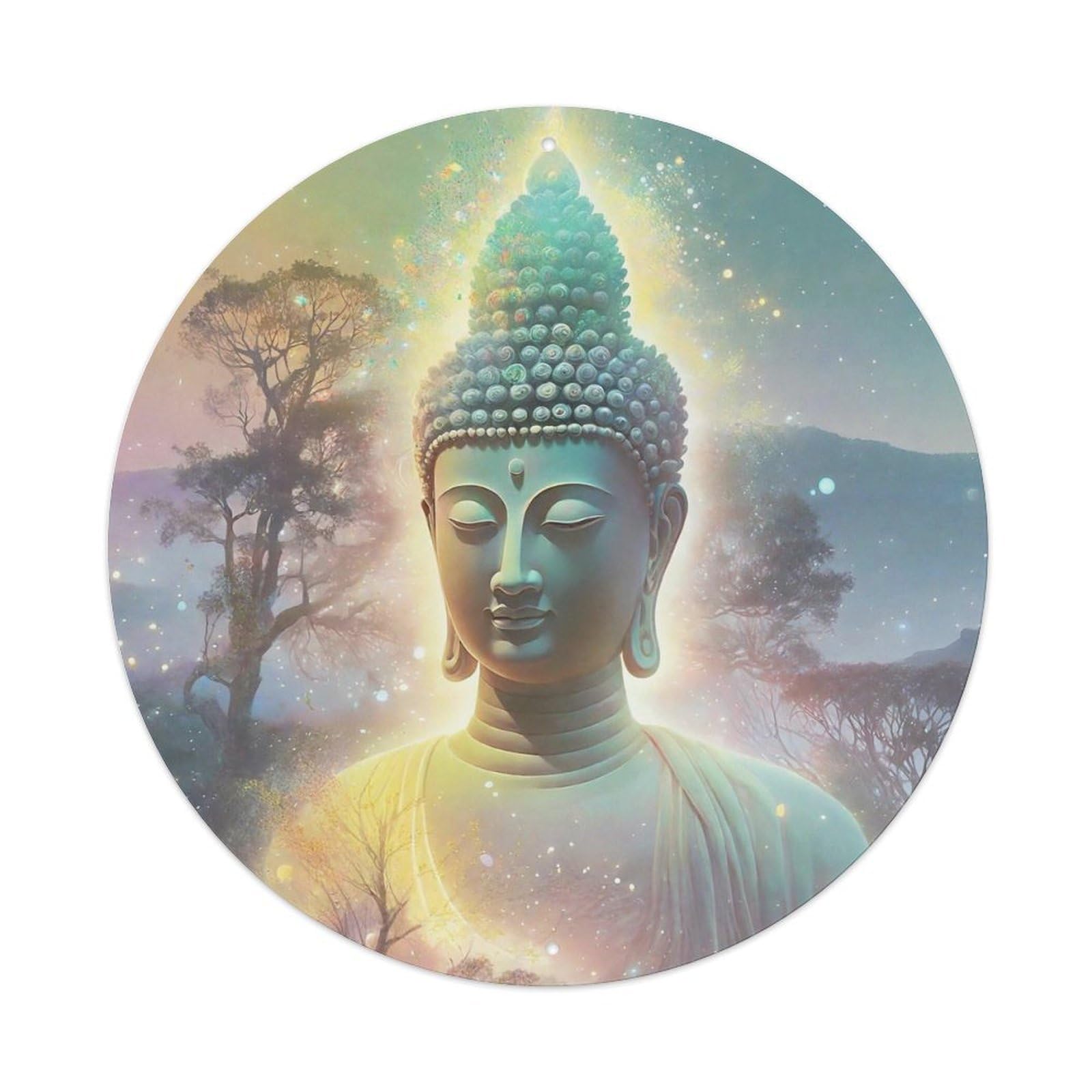 Buddhism Artwork Buddha in The Forest Metal Tin Sign